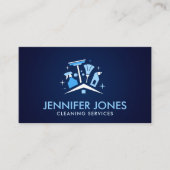 Professionele schoonmaakdiensten voor huizen visitekaartje (Voorkant)