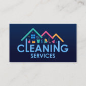 Professionele schoonmaakdiensten voor huizen visitekaartje (Voorkant)