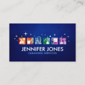 Professionele schoonmaakdiensten voor huizen visitekaartje (Voorkant)
