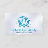 Professionele schoonmaakdiensten voor huizen visitekaartje (Voorkant)