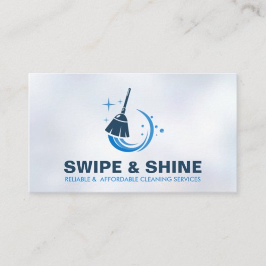 Professionele schoonmaakdiensten voor huizen visitekaartje (Voorkant)