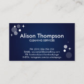 Professionele schoonmaakdiensten voor huizen visitekaartje (Achterkant)