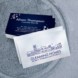 Professionele schoonmaakdiensten voor huizen visitekaartje