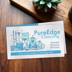 Professionele schoonmaakdiensten voor huizen visitekaartje