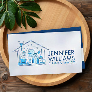 Professionele schoonmaakdiensten voor huizen visitekaartje