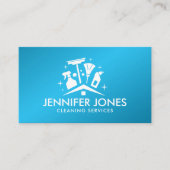 Professionele schoonmaakdiensten voor huizen visitekaartje (Voorkant)