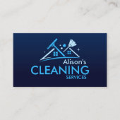 Professionele schoonmaakdiensten voor huizen visitekaartje (Voorkant)