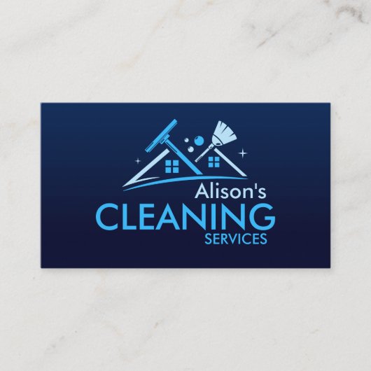 Professionele schoonmaakdiensten voor huizen visitekaartje (Voorkant)