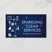 Professionele schoonmaakdiensten voor huizen visitekaartje (Voorkant)