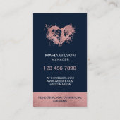 Professionele schoonmaakdiensten voor schoonmaakst visitekaartje (Achterkant)