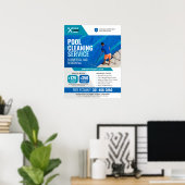 Professionele schoonmaakdiensten voor zwembaden poster (Thuiskantoor)