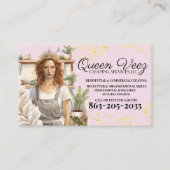 Professionele Schoonmaakdiensten Vrouw Visitekaartje (Voorkant)