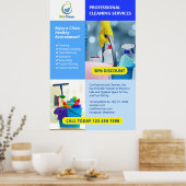 Professionele schoonmaakdiensten Zakelijke flyer Poster (Keuken)