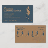 Professionele Schoonmaakmannen Visitekaartje (Voorkant / Achterkant)