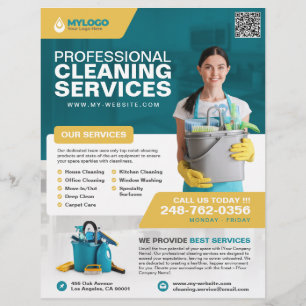 Professionele schoonmaakservice Bedrijf Flyer