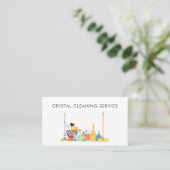 Professionele schoonmaakservice benodigdheden visitekaartje (Staand voorkant)