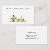 Professionele schoonmaakservice benodigdheden visitekaartje (Voorkant / Achterkant)