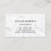 Professionele schoonmaakservice donkermarmer visitekaartje (Achterkant)