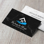 Professionele schoonmaakservice donkermarmer visitekaartje