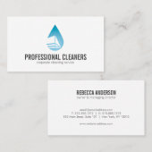 Professionele schoonmaakservice, drukwassen visitekaartje (Voorkant / Achterkant)