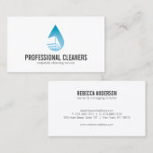 Professionele schoonmaakservice, drukwassen visitekaartje (Voorkant / Achterkant)