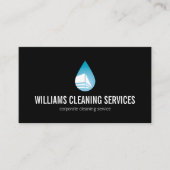 Professionele schoonmaakservice, drukwassen visitekaartje (Voorkant)