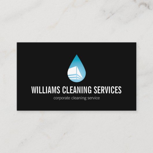 Professionele schoonmaakservice, drukwassen visitekaartje (Voorkant)