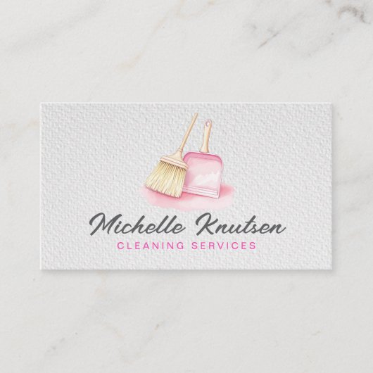 Professionele schoonmaakservice Huishouding Visitekaartje (Voorkant)