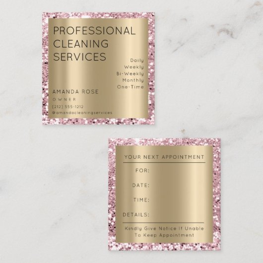 Professionele schoonmaakservice Ingezetenschap Sep Afsprakenkaartje (Voorkant / Achterkant)