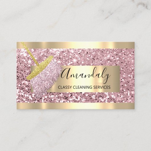 Professionele schoonmaakservice Maid House Keeping Visitekaartje (Voorkant)