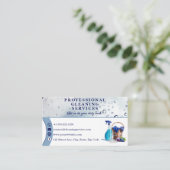 Professionele schoonmaakservice met slogan visitekaartje (Staand voorkant)