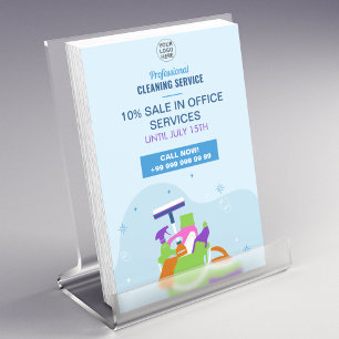 Professionele schoonmaakservice Promotie Marketing Flyer