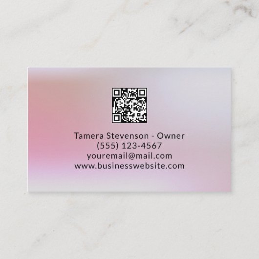 Professionele schoonmaakservice QR-code Visitekaartje (Achterkant)