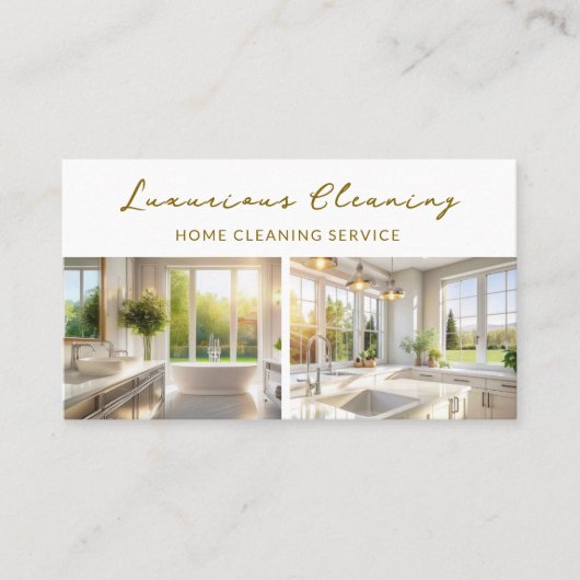 Professionele schoonmaakservice QR-code Visitekaartje (Voorkant)