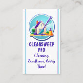 Professionele schoonmaakservice voor het schoonmak visitekaartje (Voorkant)
