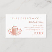 Professionele schoonmaakservice voor het schoonmak visitekaartje (Achterkant)