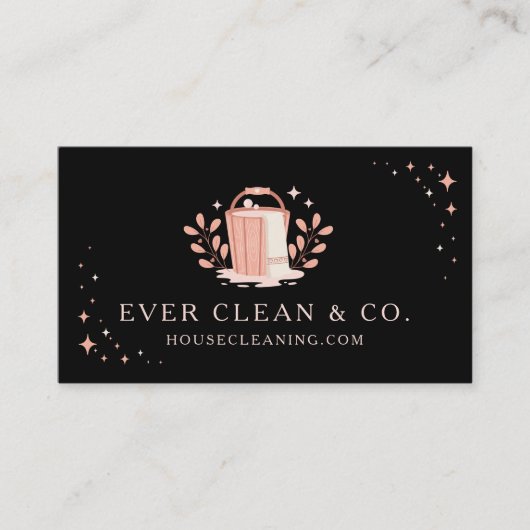 Professionele schoonmaakservice voor het schoonmak visitekaartje (Voorkant)
