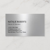 Professionele schoonmaakservice voor huizen blauw visitekaartje (Achterkant)