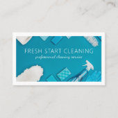 Professionele schoonmaakservice voor huizen visitekaartje (Voorkant)