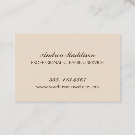 Professionele schoonmaakservice voor thuisgebruik visitekaartje (Achterkant)