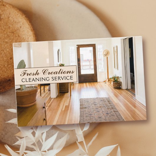 Professionele schoonmaakservice voor thuisgebruik visitekaartje