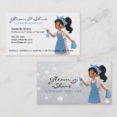 Professionele schoonmaakster Huishoudster Service Visitekaartje (Voorkant / Achterkant)