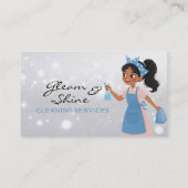 Professionele schoonmaakster Huishoudster Service Visitekaartje (Achterkant)