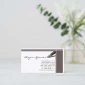 Professionele schrijfmachine Eenvoudige witte kaar Visitekaartje (Staand voorkant)