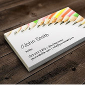 Professionele schrijver potloden leraar visitekaartje