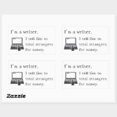 Professionele Schrijver Rechthoekige Sticker (Vel)