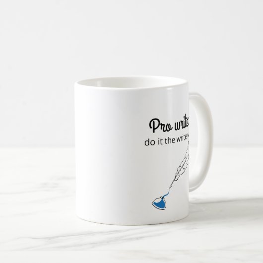 Professionele schrijvers doen het op de schrijfman koffiemok (Voorkant rechts)