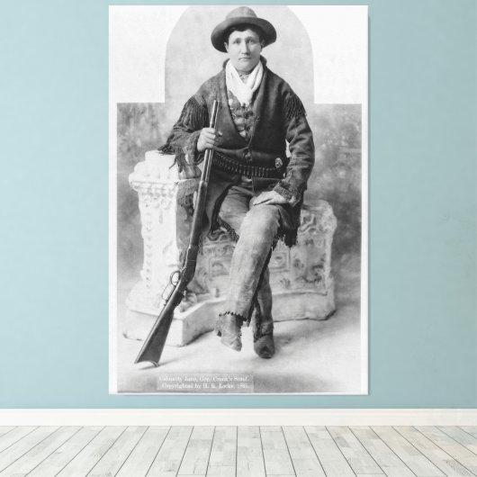 Professionele Scout Calamity Jane 1895 Canvas Afdruk (Insitu (Houten vloer))
