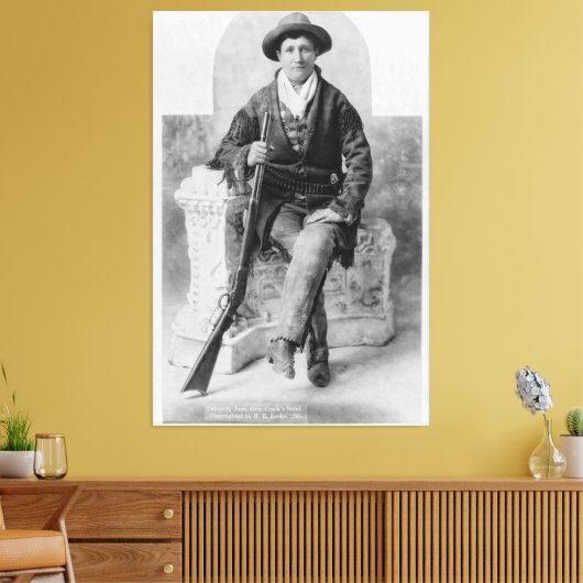 Professionele Scout Calamity Jane 1895 Canvas Afdruk (Insitu (Woonkamer))