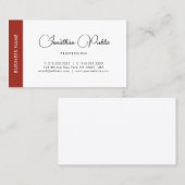 Professionele Script Name Sjabloon Modern Elegant Visitekaartje (Voorkant / Achterkant)